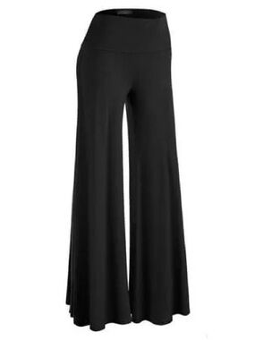 MBJ Black Palazzo Wide Leg Lounge Pants Size L NEW